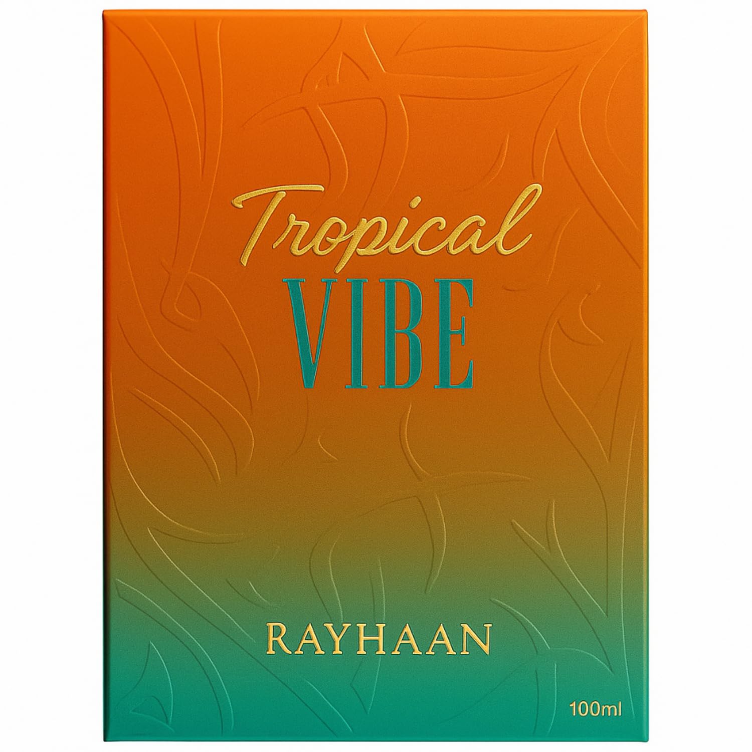 Rayhaan Tropical Vibe corazón floral y coco con brisa marina para sensación suave y veraniega.