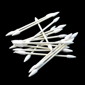 Rayhee bastoncillos de algodón con punta doble para precisión cosmética.