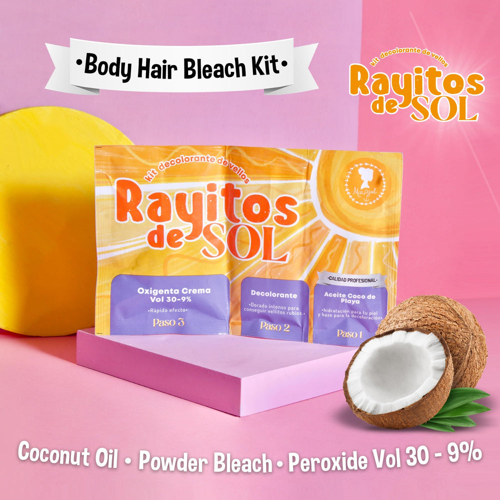 Rayitos de Sol: mezcla de peróxido y polvo para un resultado uniforme.