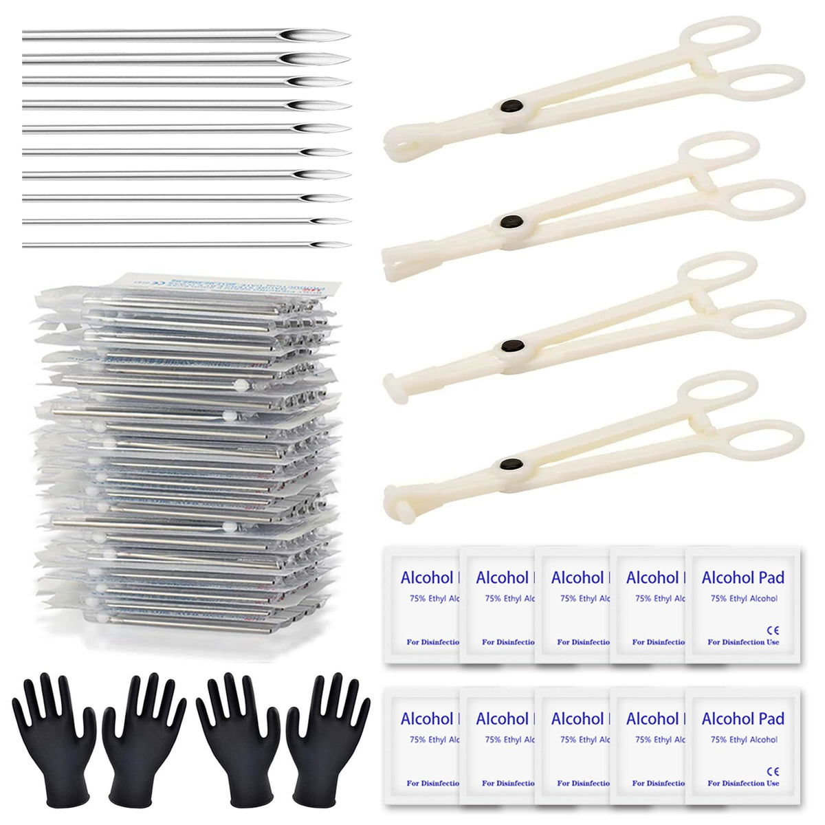 Rayyl kit de piercing completo con 42 piezas para uso seguro en casa