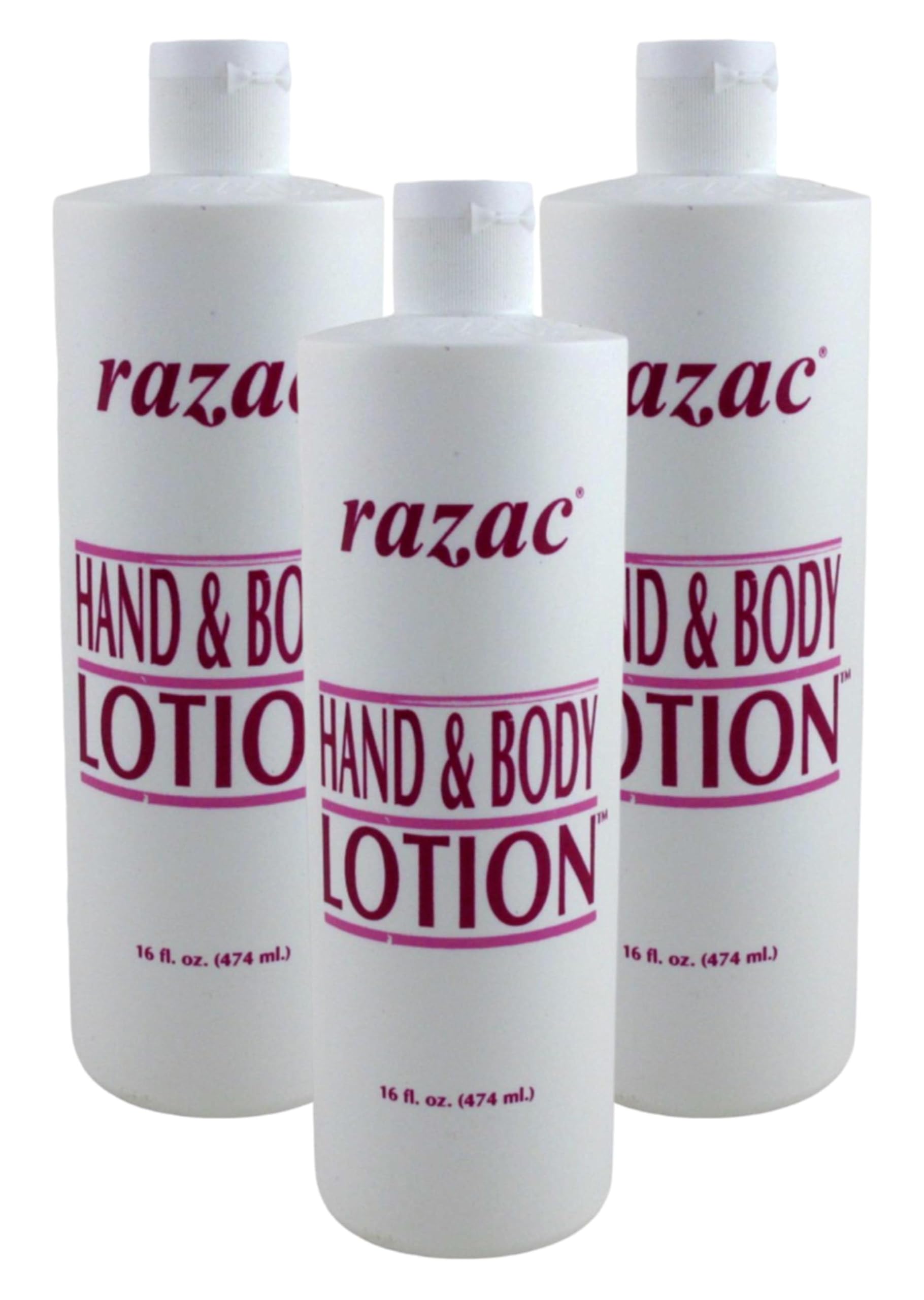 Razac loción para manos y cuerpo 16 oz en pack de 3, hidratación duradera.