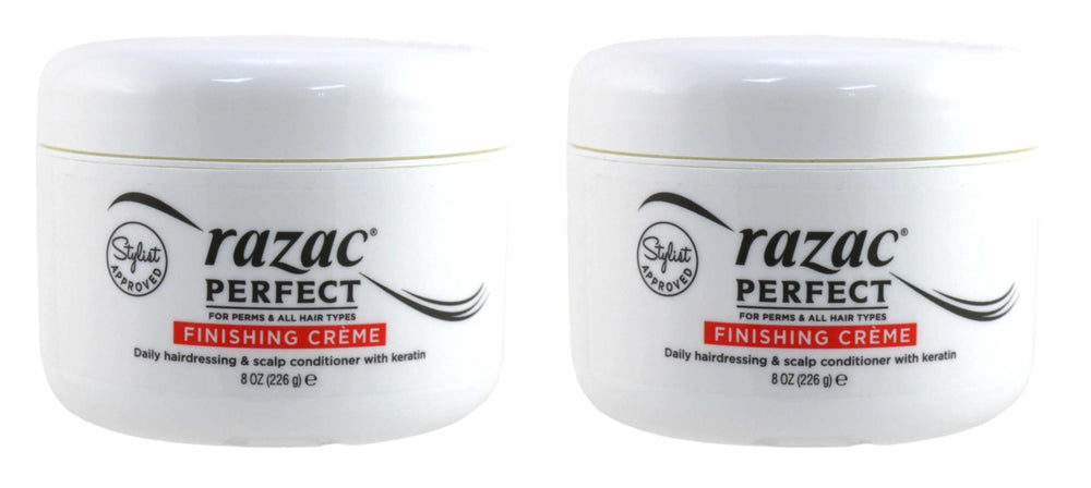 Razac Crème de finition pour permanentes dans une bouteille de 235 ml.