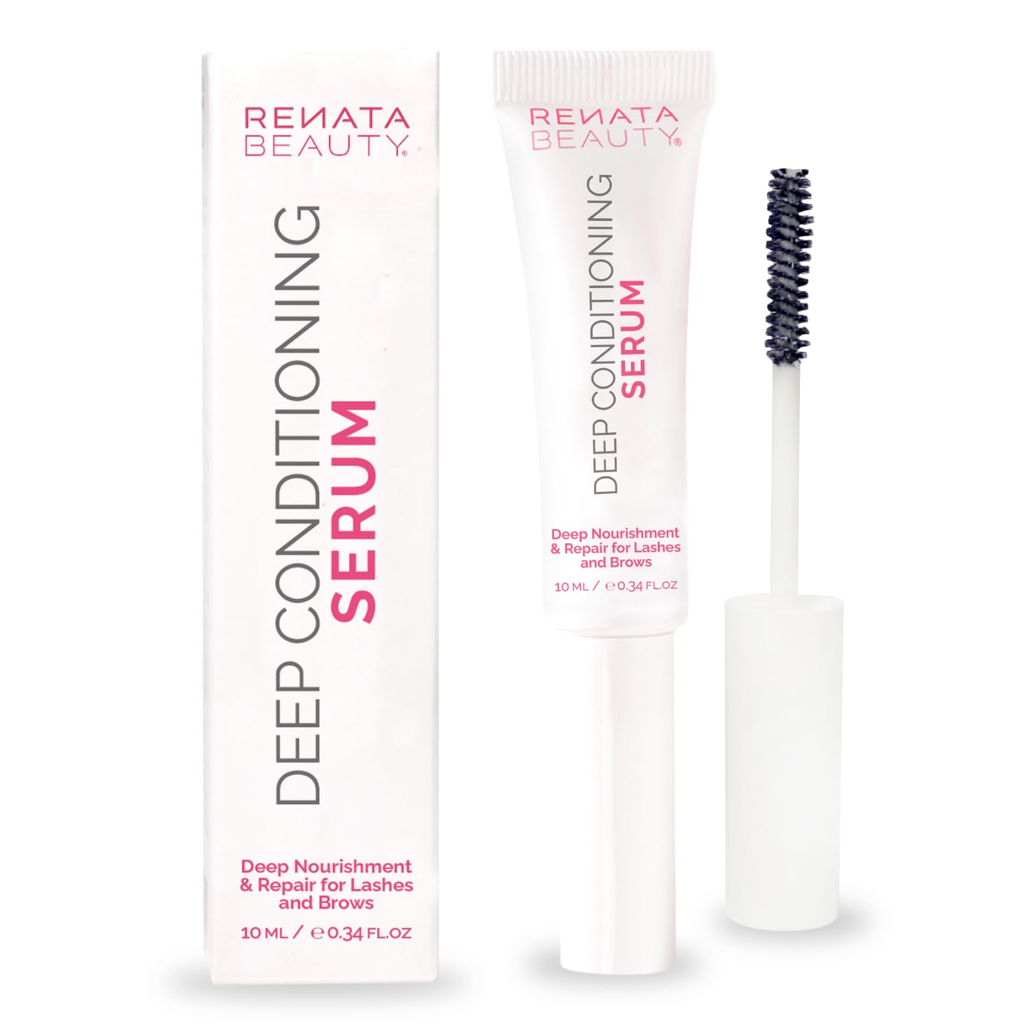 Sérum RB Renata Beauty para pestañas y cejas, botella en primer plano, fortalecimiento suave.