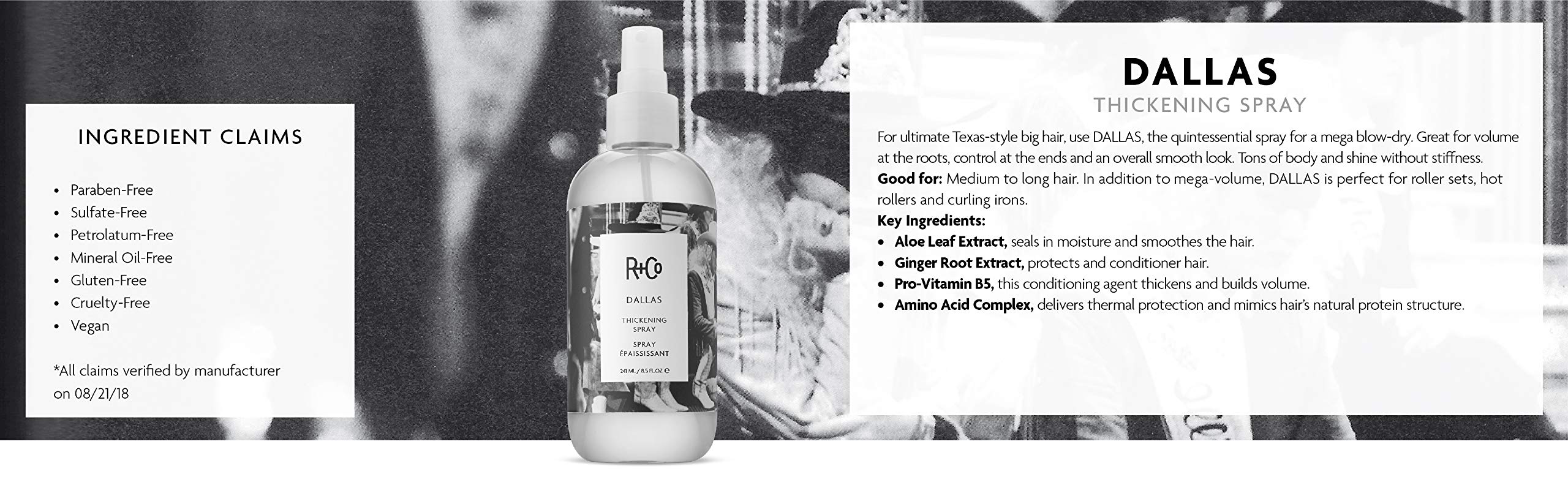 R+Co Dallas, volumen en raíces para peinados con secador.