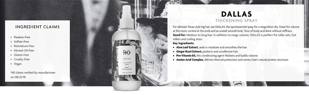 R+Co Dallas, volumen en raíces para peinados con secador.