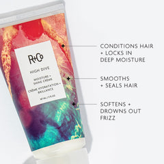R+Co High Dive crema hidratante con textura suave para brillo y suavidad