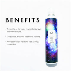 R+Co Outer Space Spray aperçu avant apres et volume discret