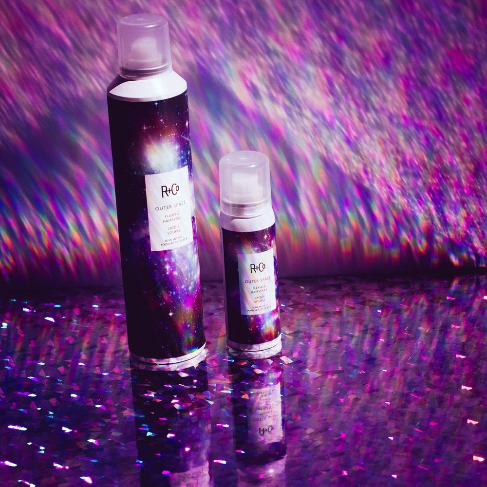 R+Co Outer Space Spray formulation polymères épaississant et tenue