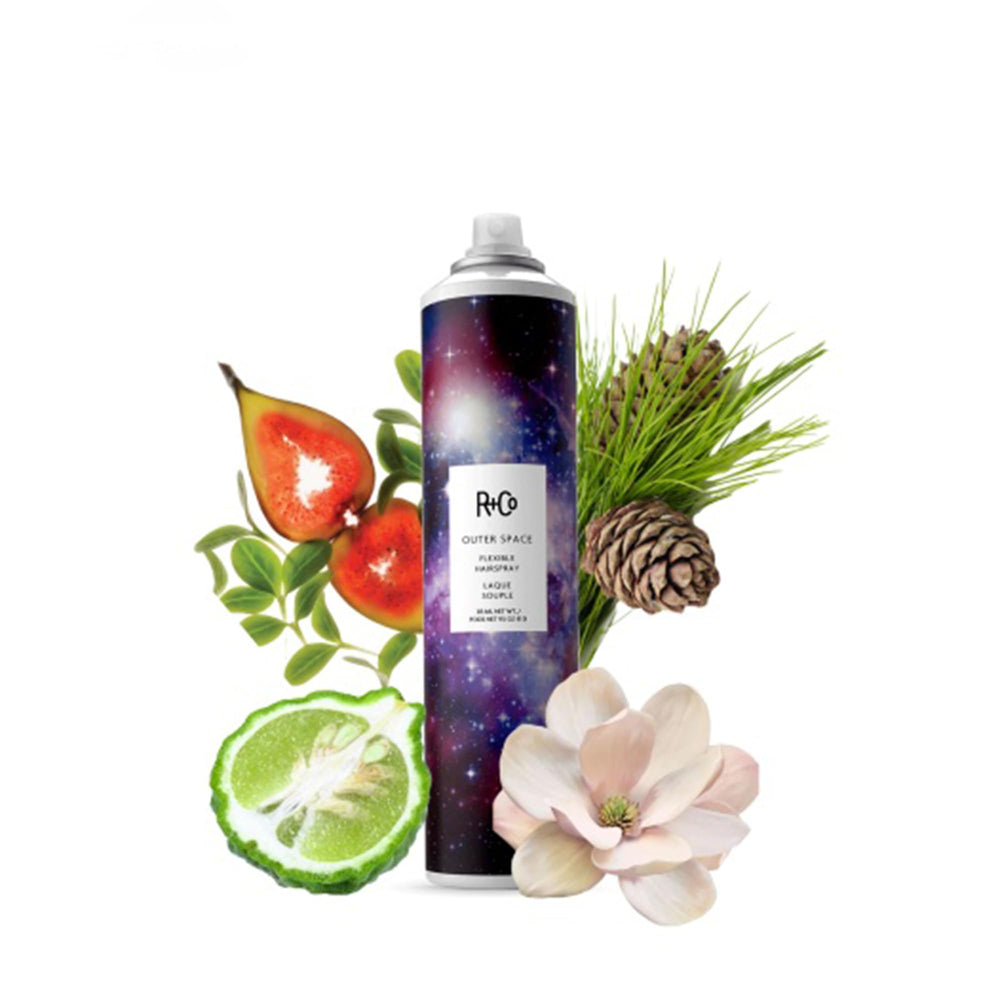 R+Co Outer Space Spray protection thermique pendant le coiffage