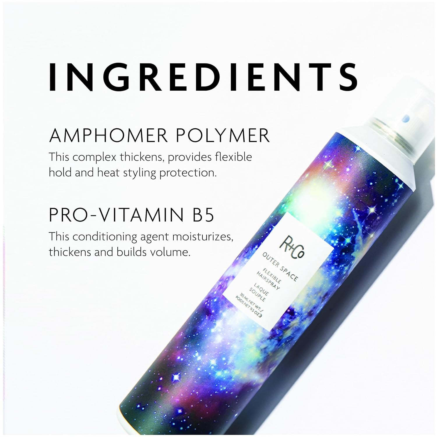 R+Co Outer Space Spray zoom sur formule légère et protection thermique