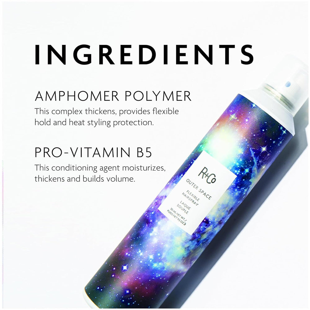 R+Co Outer Space Spray zoom sur formule légère et protection thermique