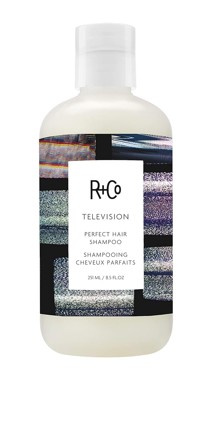 R+Co Television Champú, botella frontal, aporta brillo y cuerpo para uso diario.