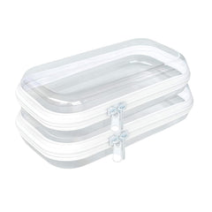 Rdttlv caja cierre duro transparente, ideal para identificar objetos al instante.