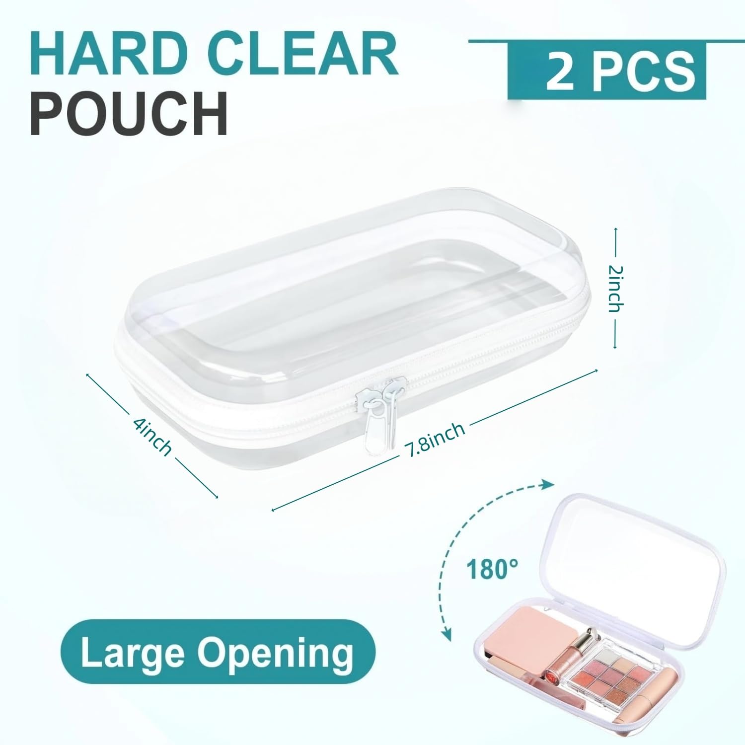 Rdttlv estuche transparente para cosméticos, organización rápida en viaje.