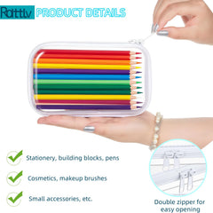 Rdttlv organizador de viaje transparente, perfecto para papelería y accesorios.