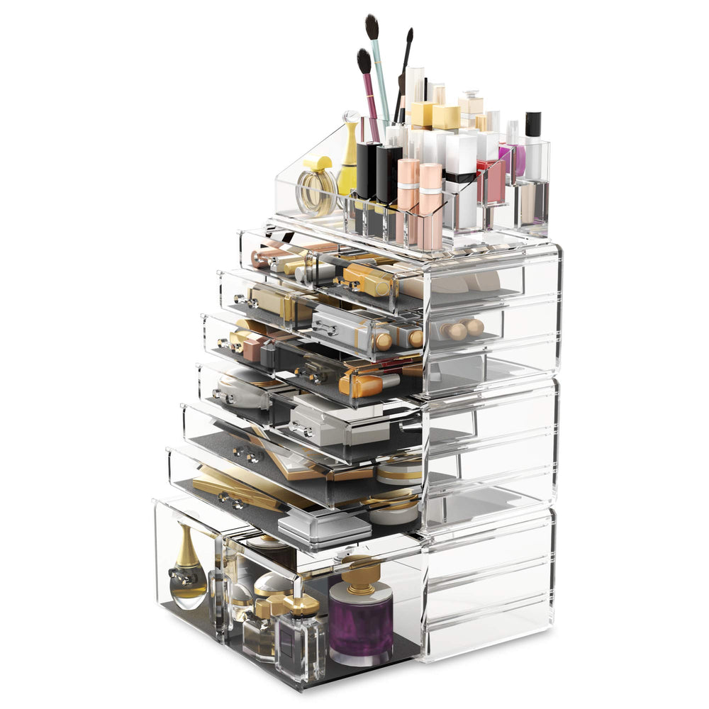 READAEER Organiseur Maquillage emboîtement sûr et tapis anti-glissants