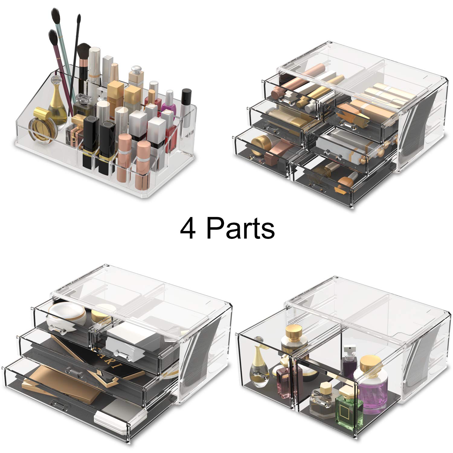 READAEER Organiseur Maquillage ensemble modulaire empilable