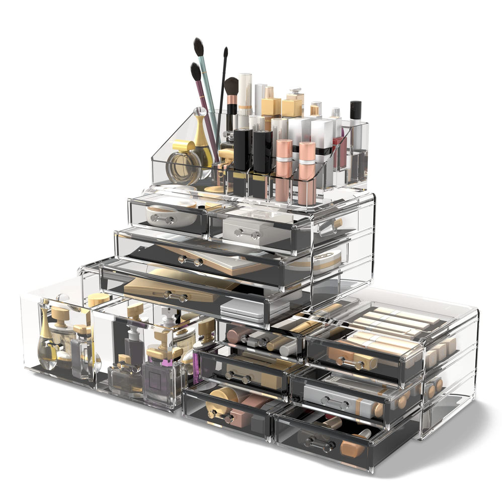 READAEER Organiseur Maquillage tiroirs 12 transparents pour rangement pratique