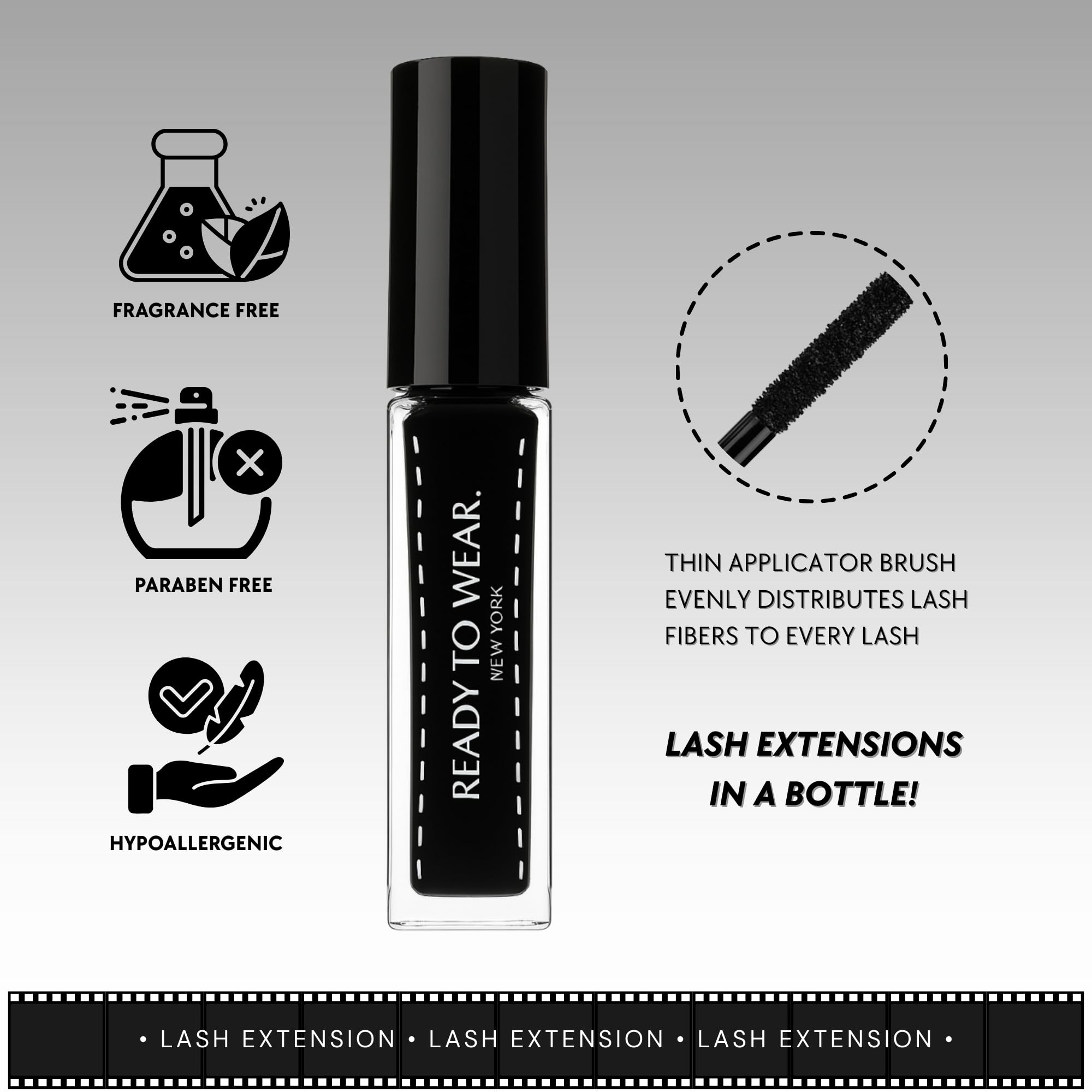 Ready To Wear Lash Extension : regard allongé grâce aux fibres sur les cils.
