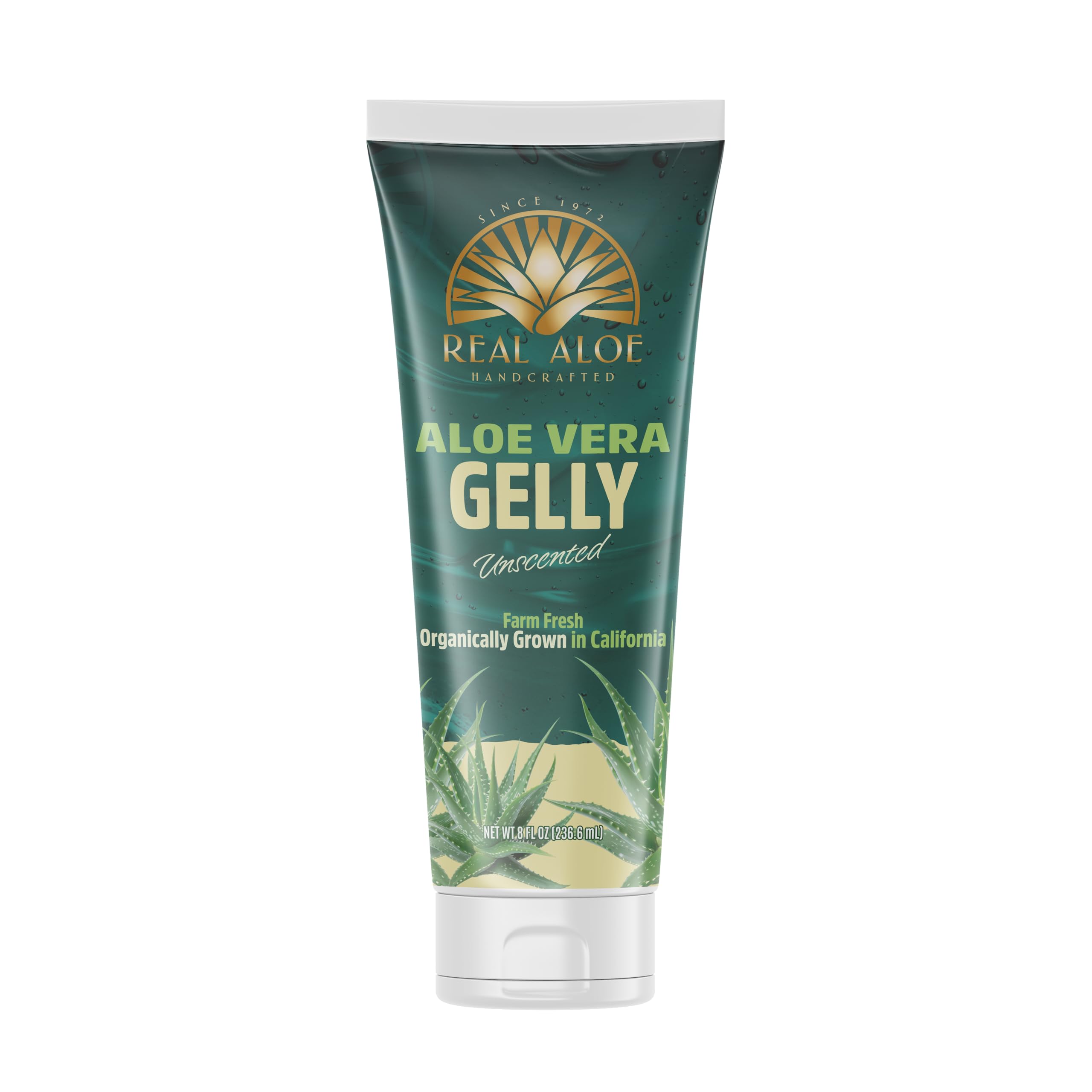 Real Aloe Aloe Vera Gelly sin fragancia, bote compacto para uso diario en rostro