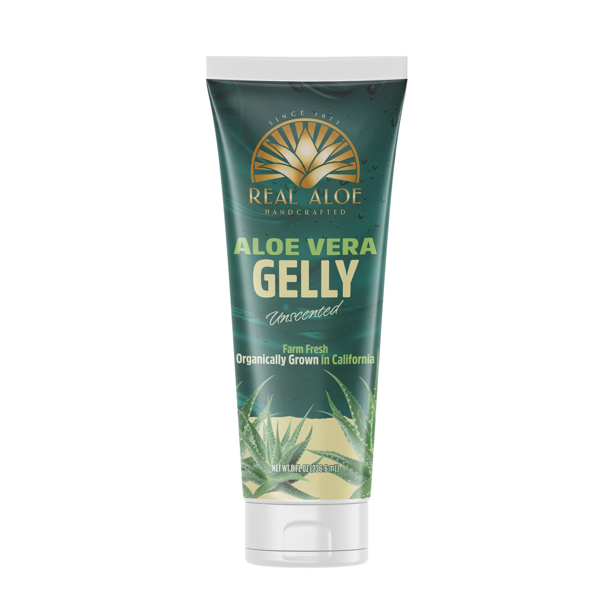 Real Aloe Aloe Vera Gelly sin fragancia, bote compacto para uso diario en rostro