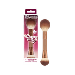 Real Techniques It’s All Blush Brush, cepillo doble para mejillas, difumina rubor con versatilidad