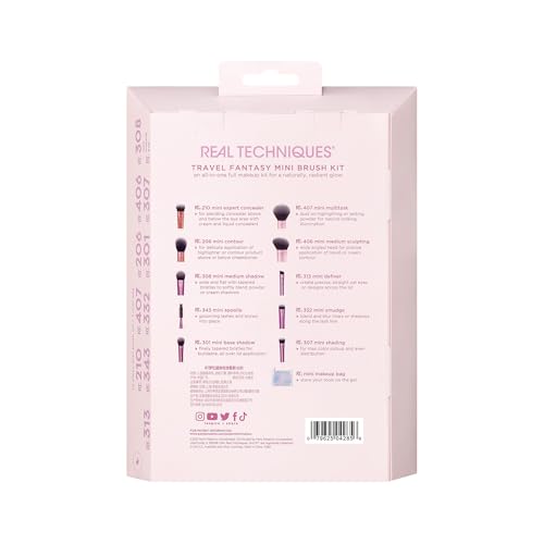 Real Techniques Travel Fantasy Mini: bolsa de maquillaje incluida para viajar organizado.