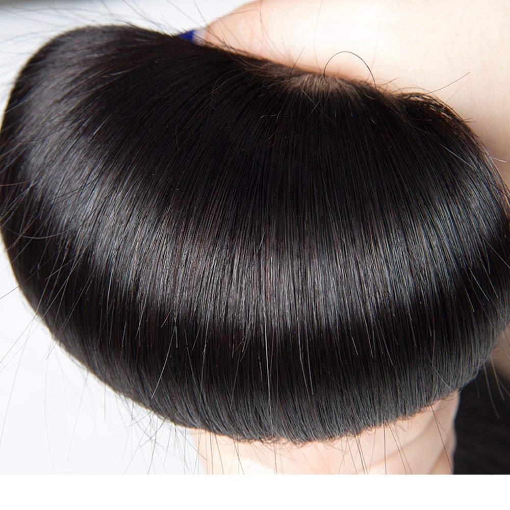 Rebasar cabello brasileño recto para un estilo clásico y limpio.