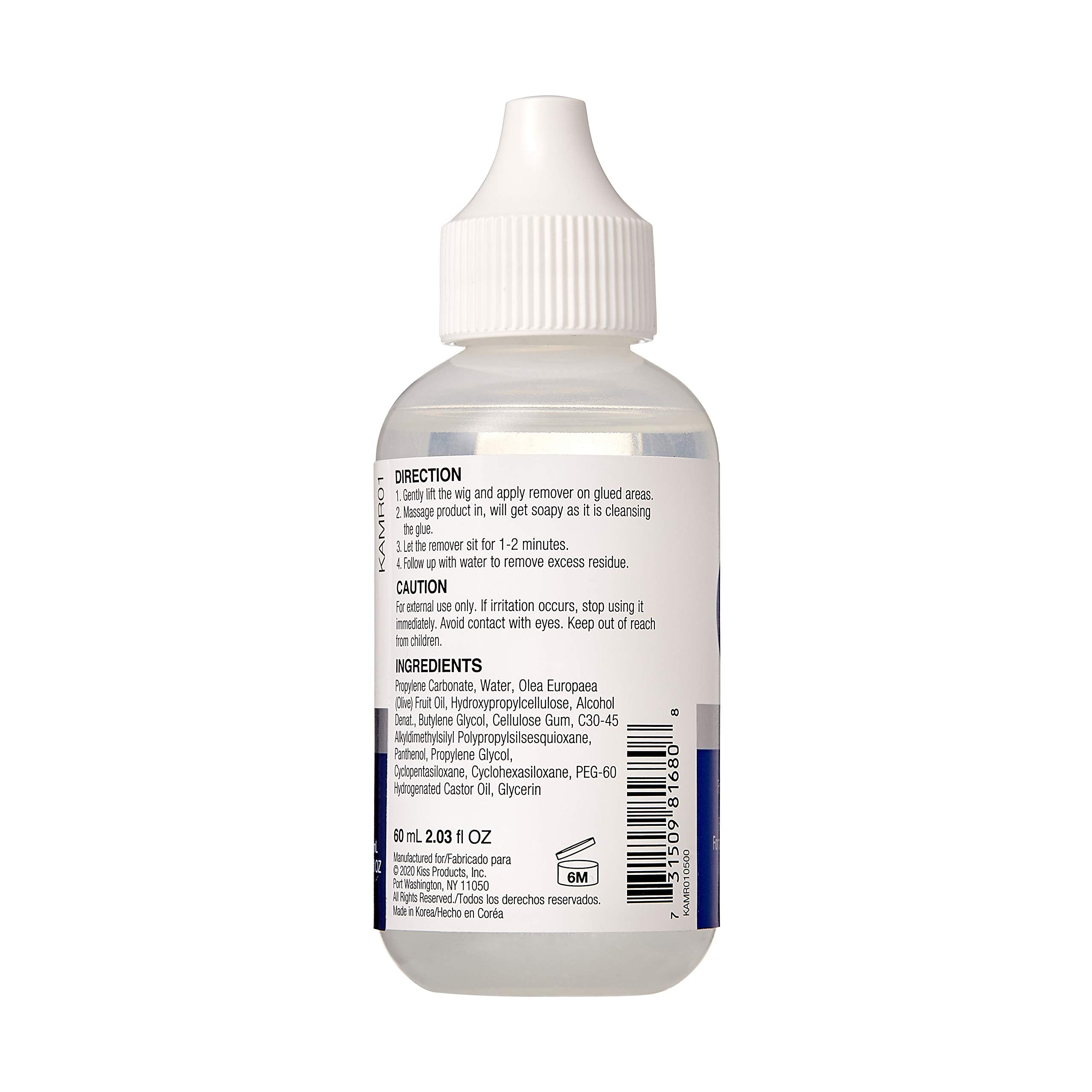 Red by Kiss All Mighty Remover, botella para pelucas frontales de encaje, uso suave.