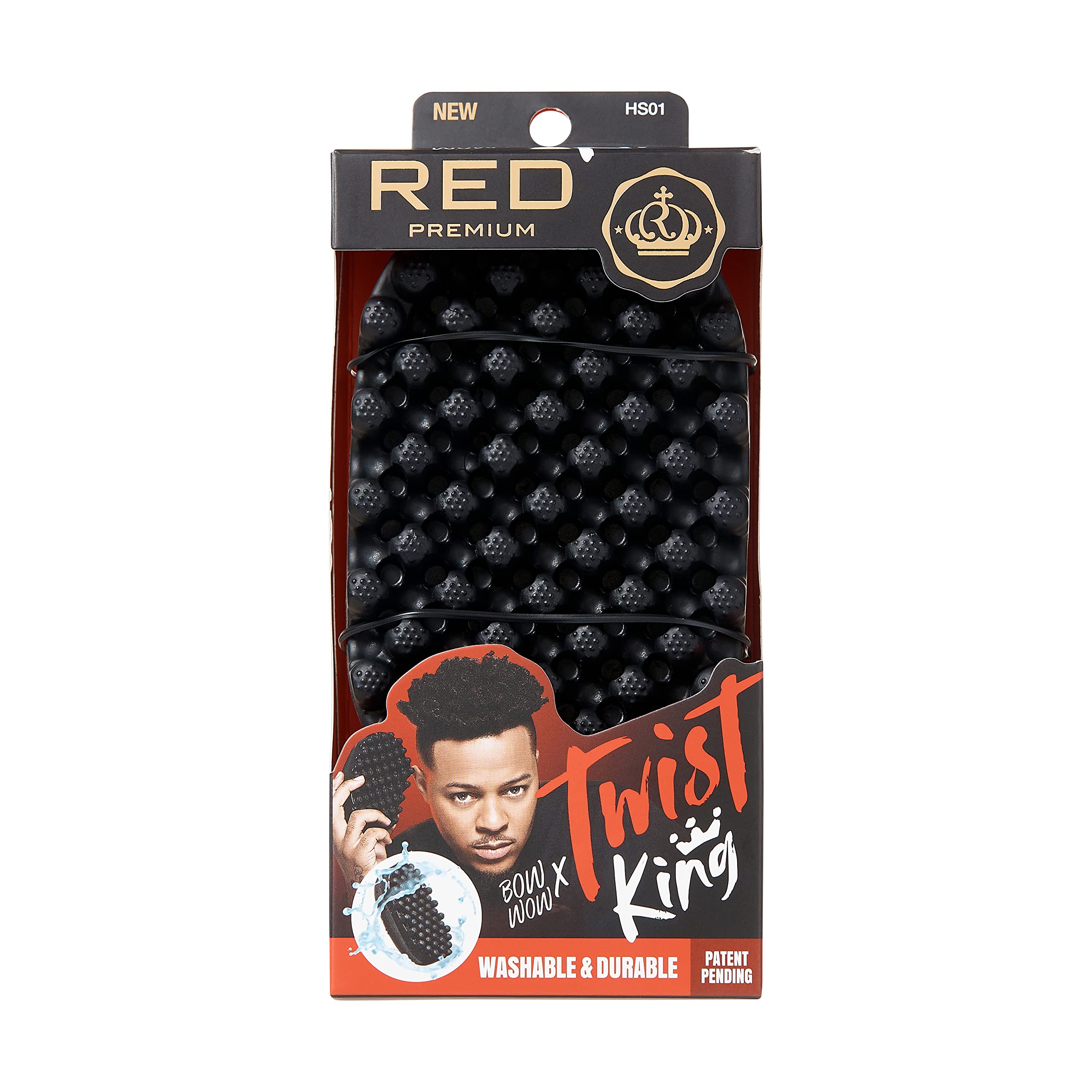 Red by Kiss BowWow Twist King, cepillo ergonómico para control cómodo durante el peinado