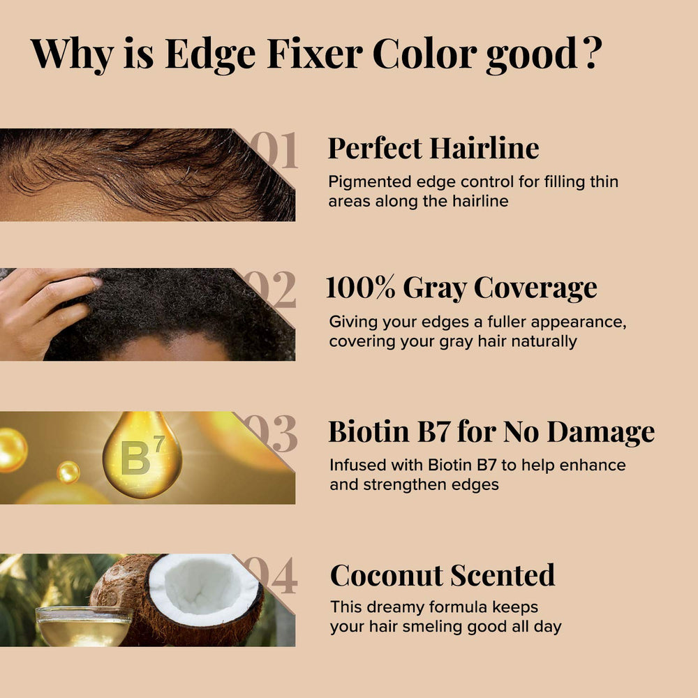 Red by Kiss Edge Fixer Color muestra de color Negro Natural