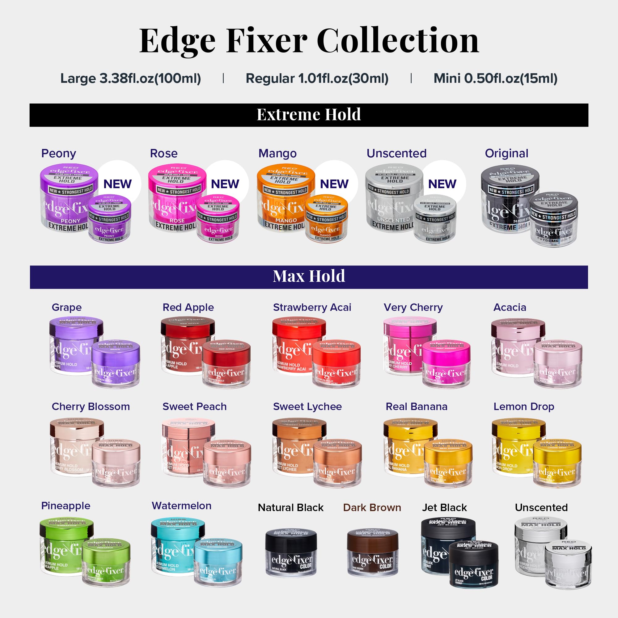 Red by Kiss Edge Fixer con 12 fragancias premium para elegir aroma diario.