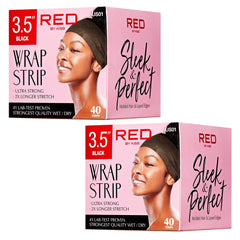 Red by Kiss Hair Wrapping Strip: paquete de 40 tiras blancas para fijación duradera.
