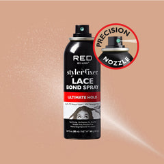 Red by Kiss Lace Bond Spray ofrece adherencia de hasta 72 horas para uso diario.