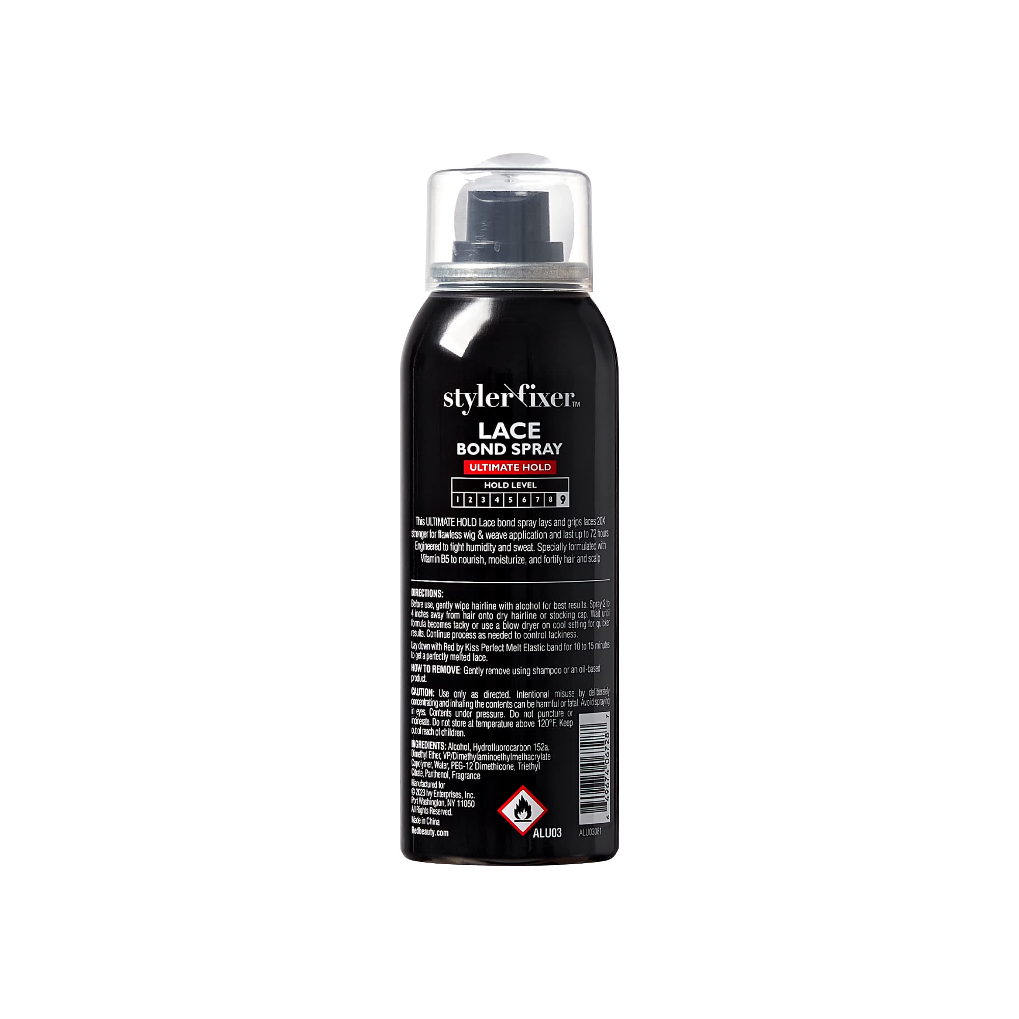 Red by Kiss Lace Bond Spray sin residuos para una línea de cabello suave.