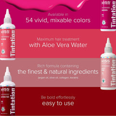 Red By Kiss Tintation, base de aloe vera cuida el cuero cabelludo durante la coloración.