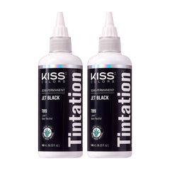 Tintación de Red by Kiss en botella de 5 oz, tono negro azabache, color intenso
