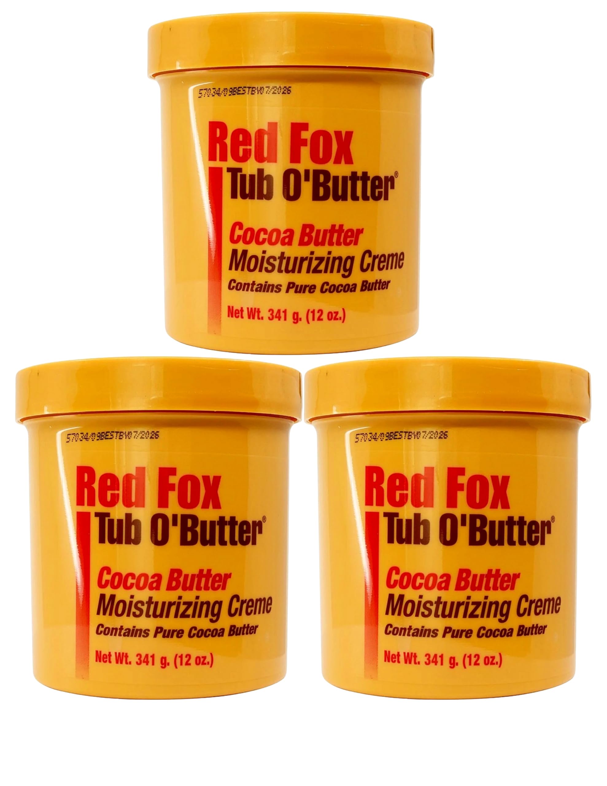 Red Fox pack de tres cremas manteca de cacao para hidratación diaria.