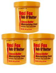 Red Fox pack de tres cremas manteca de cacao para hidratación diaria.