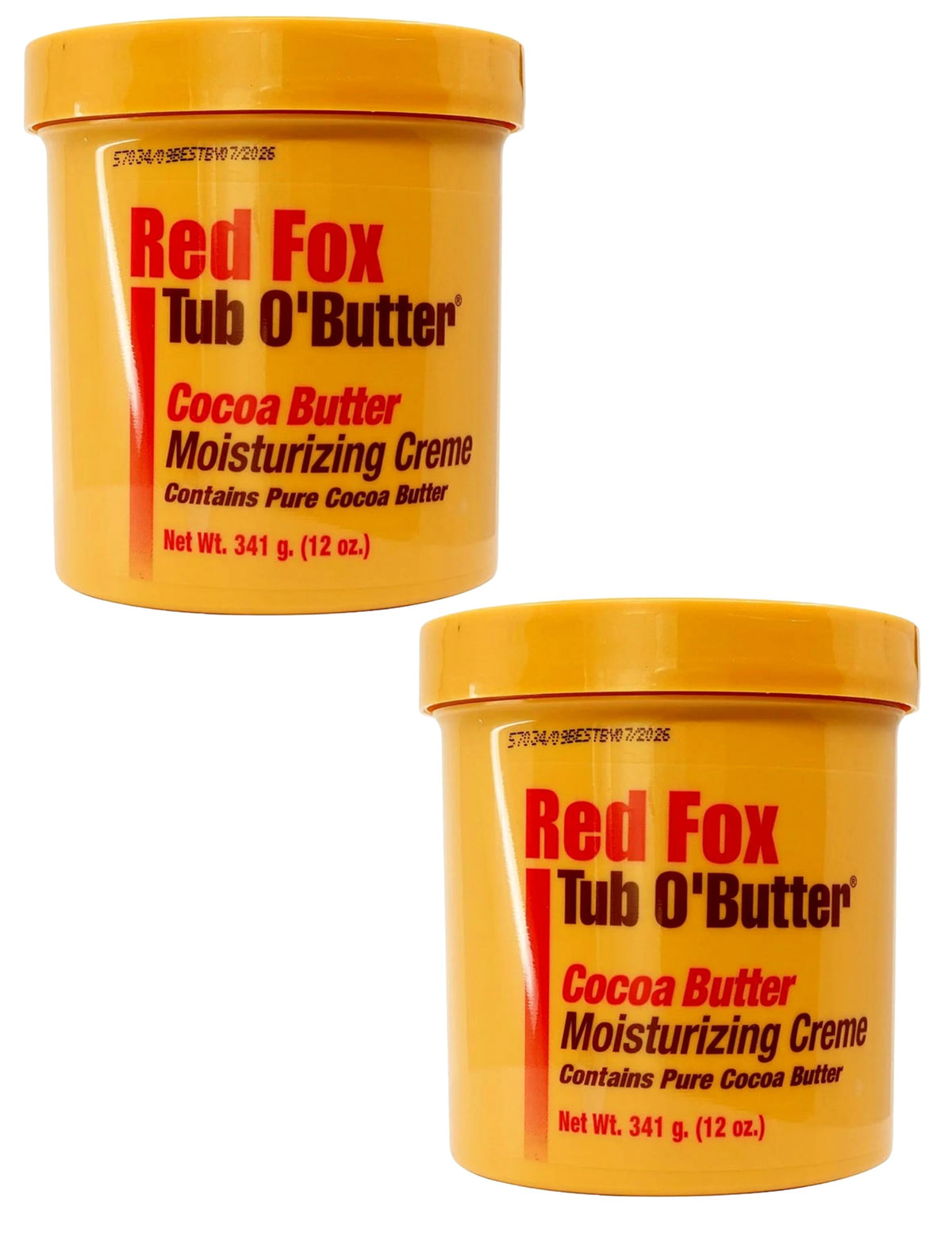 Red Fox Tub O'Butter Cocoa Butter, bote de crema para piel suave y nutrida