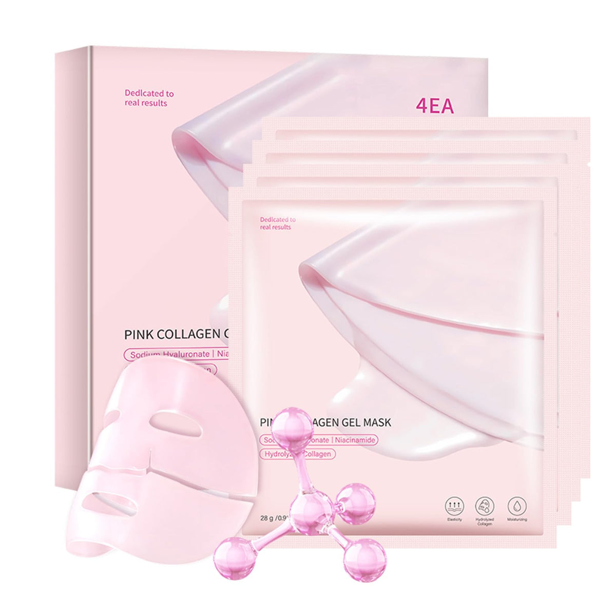 Redcool Pink Collagen Jelly Gel mascarilla de noche, aplicación suave y calmante para la piel