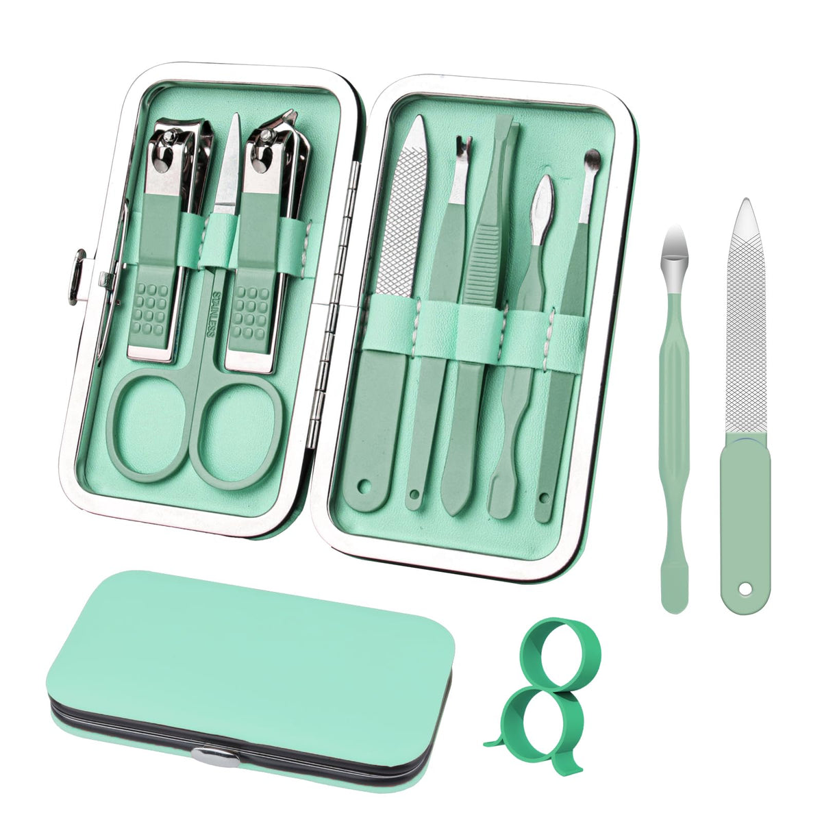RedFlow conjunto 8 en 1 corta uñas, ideal para viajes