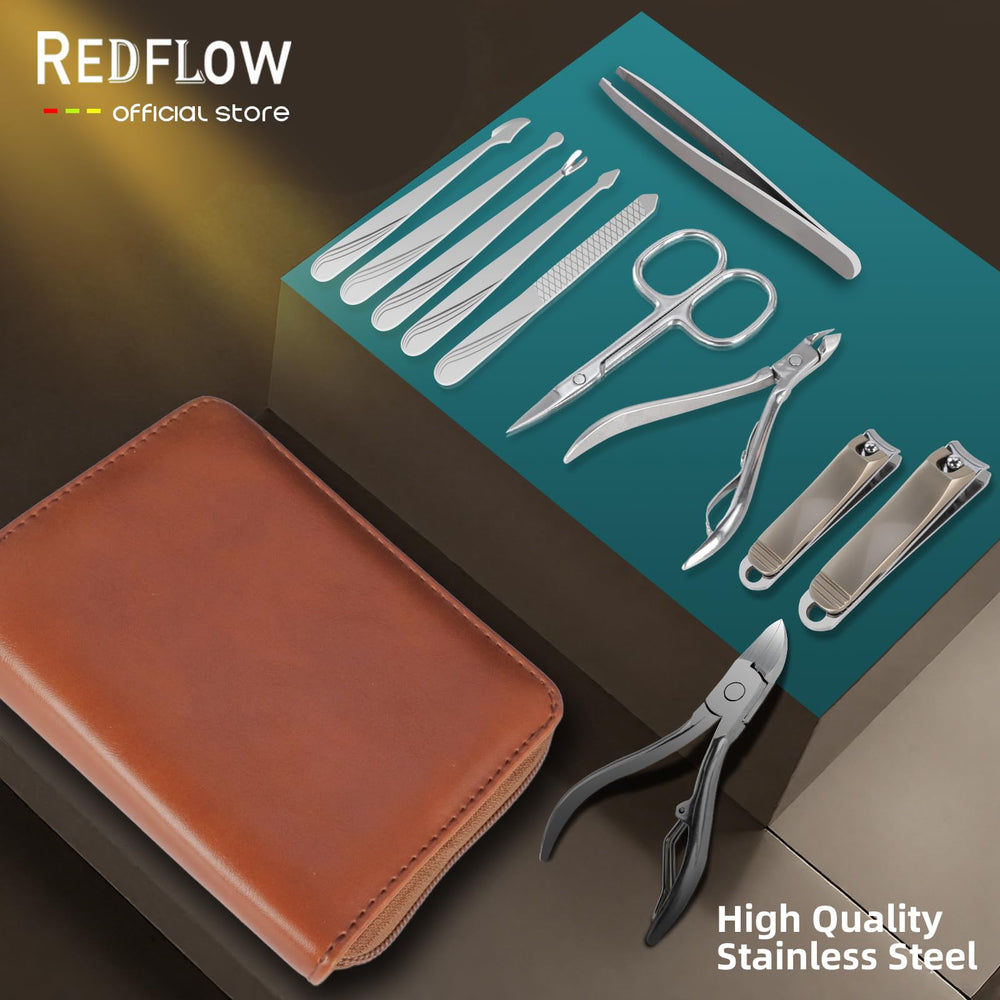 RedFlow estuche de cuero para manicura, transporte seguro y ordenado.