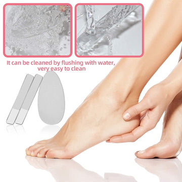 RedFlow juego de dos limas nano de vidrio para manicura y pedicura.