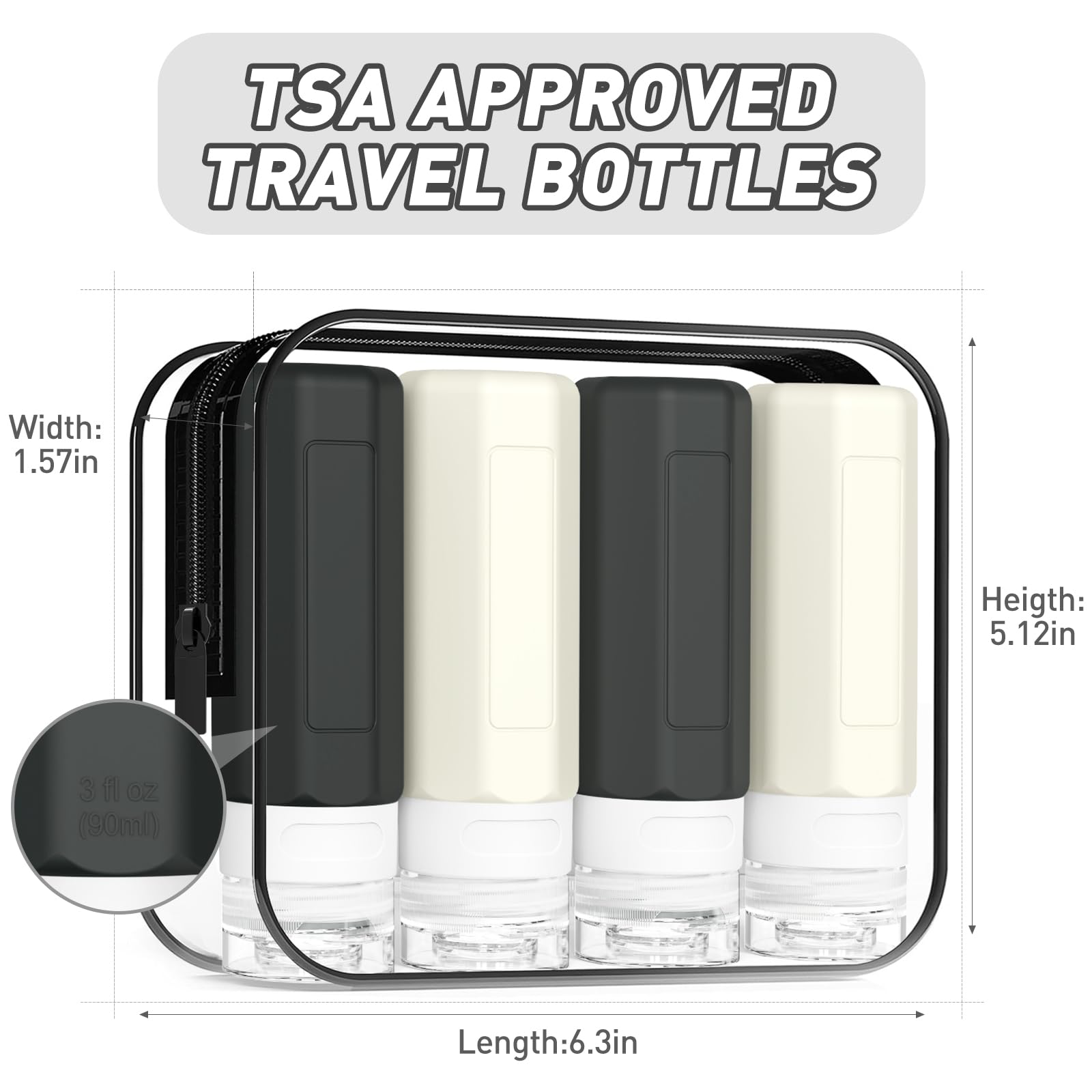 Redfly silicona de grado alimentario, libre de BPA y reutilizable para viajes