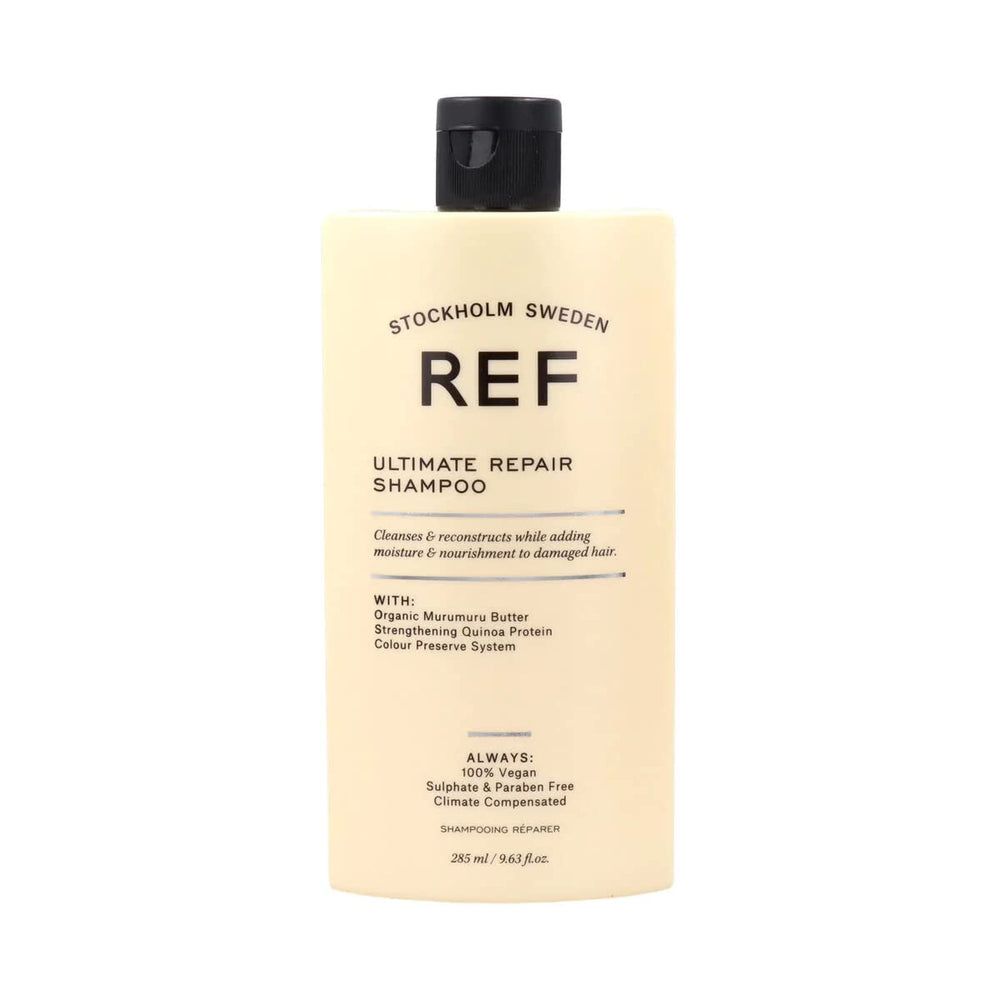 REF Ultimate Repair Shampoo en botella, reparación profunda y brillo suave para el cabello