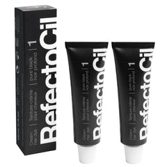 RefectoCil crema tintura negro N.º 1, color intenso para resultados duraderos.