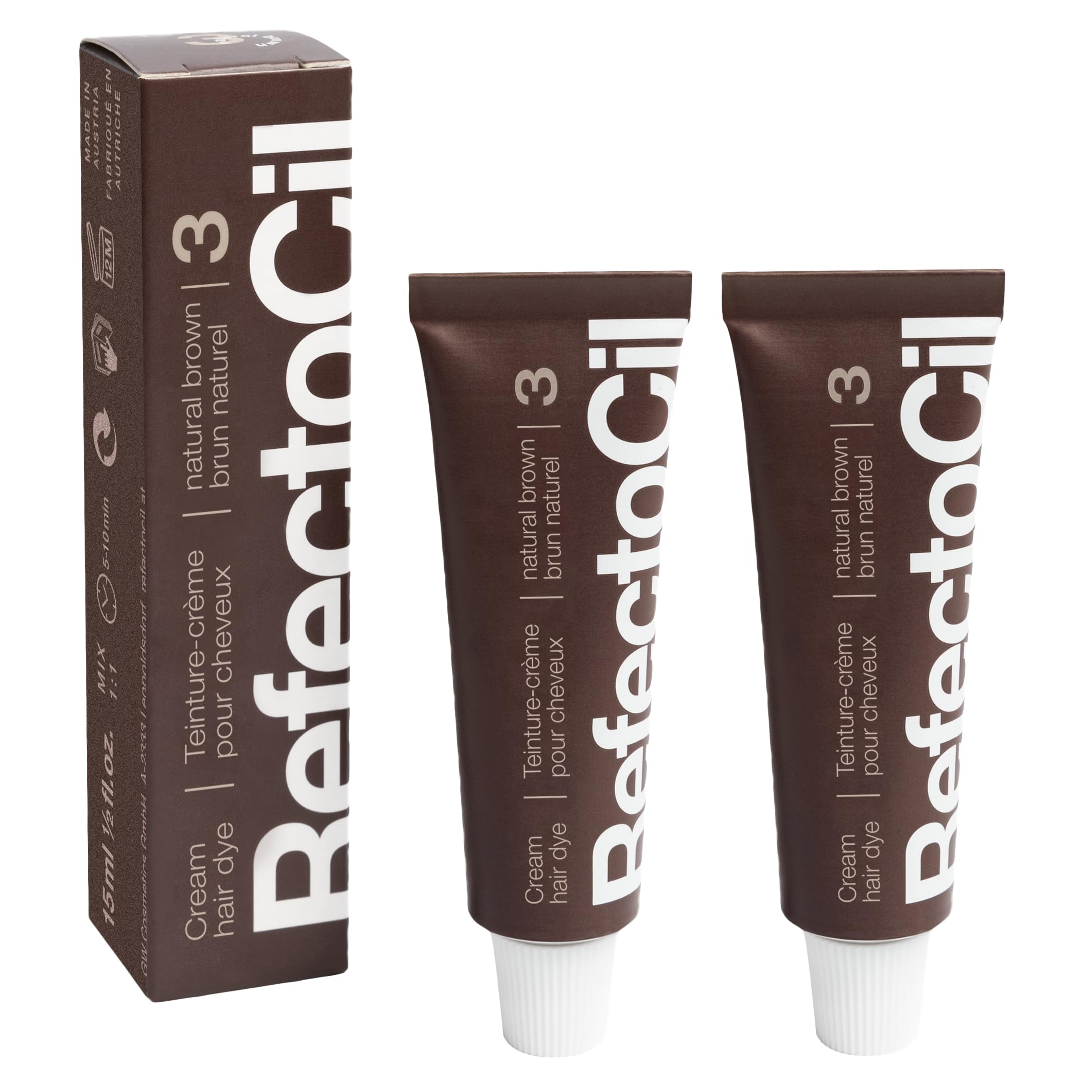 RefectoCil No3 Brun Naturel – coloration durable et naturelle.