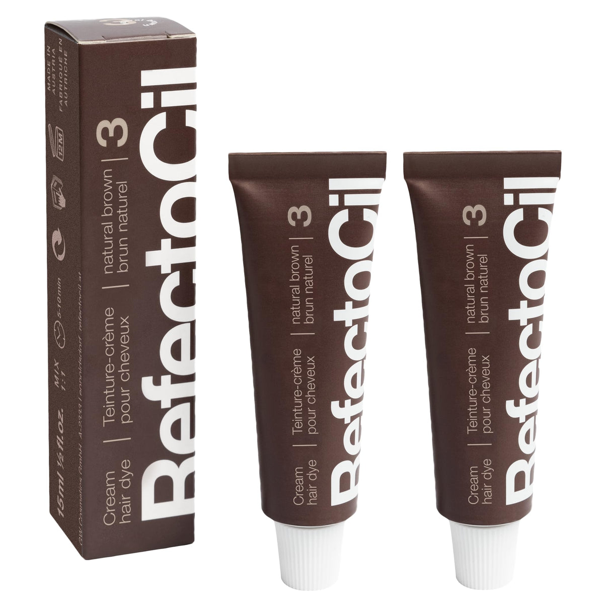 RefectoCil No3 Brun Naturel – coloration durable et naturelle.