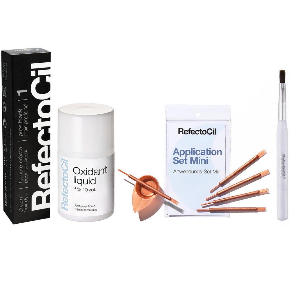 RefectoCil Negro crema-tinte para cejas y pestañas, color intenso